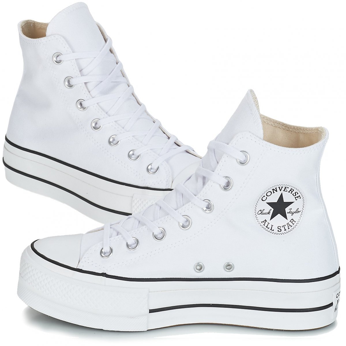Converse buty trampki damskie białe wysokie platforma 560846C 37 - Converse | Sport
