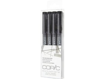 Copic Multiliner Zestaw 4 Grubości Czerń - COPIC