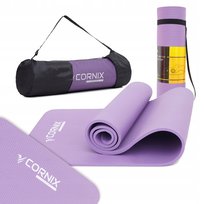 CORNIX MATA DO ĆWICZEŃ JOGI FITNESS PILATES ANTYPOŚLIZGOWA NBR 1cm GRUBA POKROWIEC Cornix