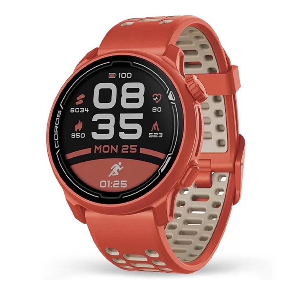 Coros Pace 2 GPS Sport Watch Czerwony Z Silikonowym Paskiem (WPACE2RED