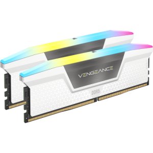 CORSAIR VENGEANCE RGB DDR5 RAM 64 GB (2x32 GB) 5200 MHz CL40 Intel XMP iCUE kompatybilna pamięć komputerowa - biała (CMH64GX5M2B5200C40W) - Corsair