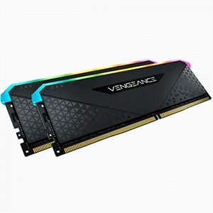 Corsair VENGEANCE RGB RS DDR4 RAM 64 GB (2x32 GB) 3200 MHz CL16 Intel XMP 2.0 AMD Ryzen iCUE Kompatybilna pamięć komputerowa - czarna (CMG64GX4M2E3200C16) - Corsair