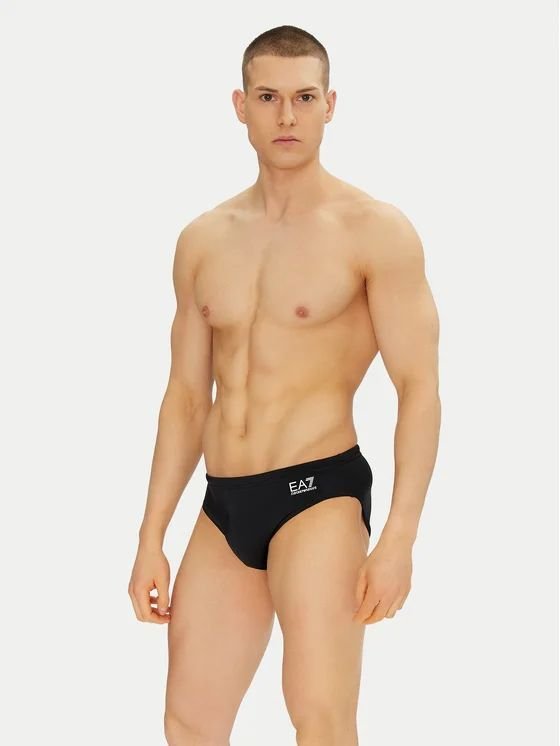 EA7 costume mare e piscina uomo ea7 7m000501 af14514 slip beachwear mc026 black/silver