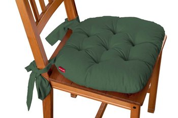 Cotton Panama Siedzisko Marcin na krzesło, Forest Green (zielony), 40x37x8 cm - Dekoria