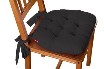 Cotton Panama Siedzisko Marcin na krzesło, Shadow Grey (grafitowy), 40x37x8 cm - Dekoria
