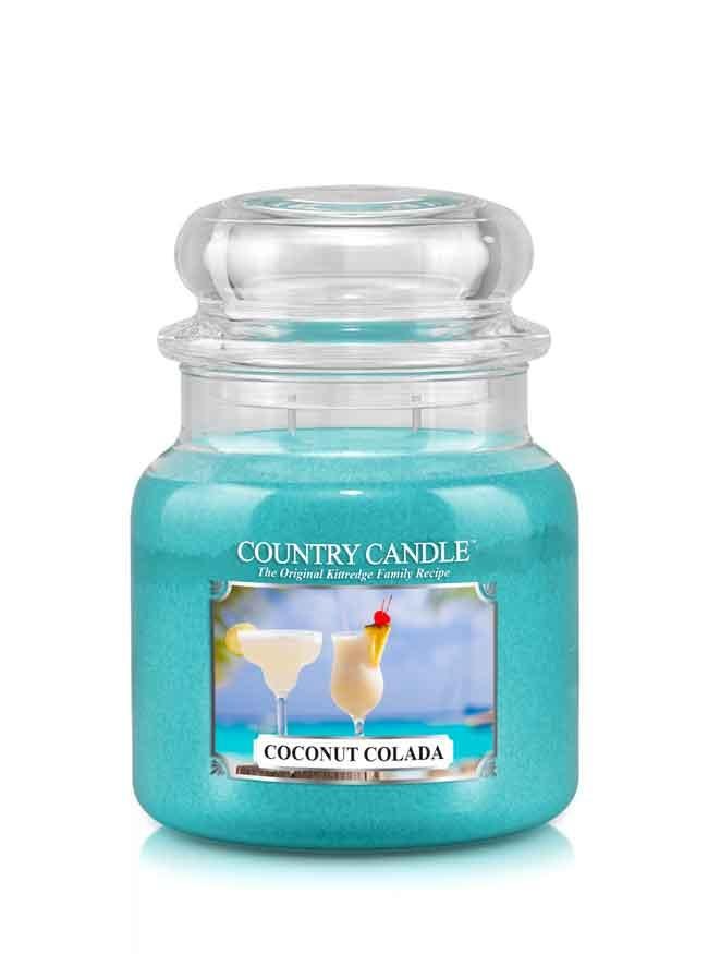 Country Candle, Coconut Colada, świeca zapachowa, średni słoik, 2 knoty
