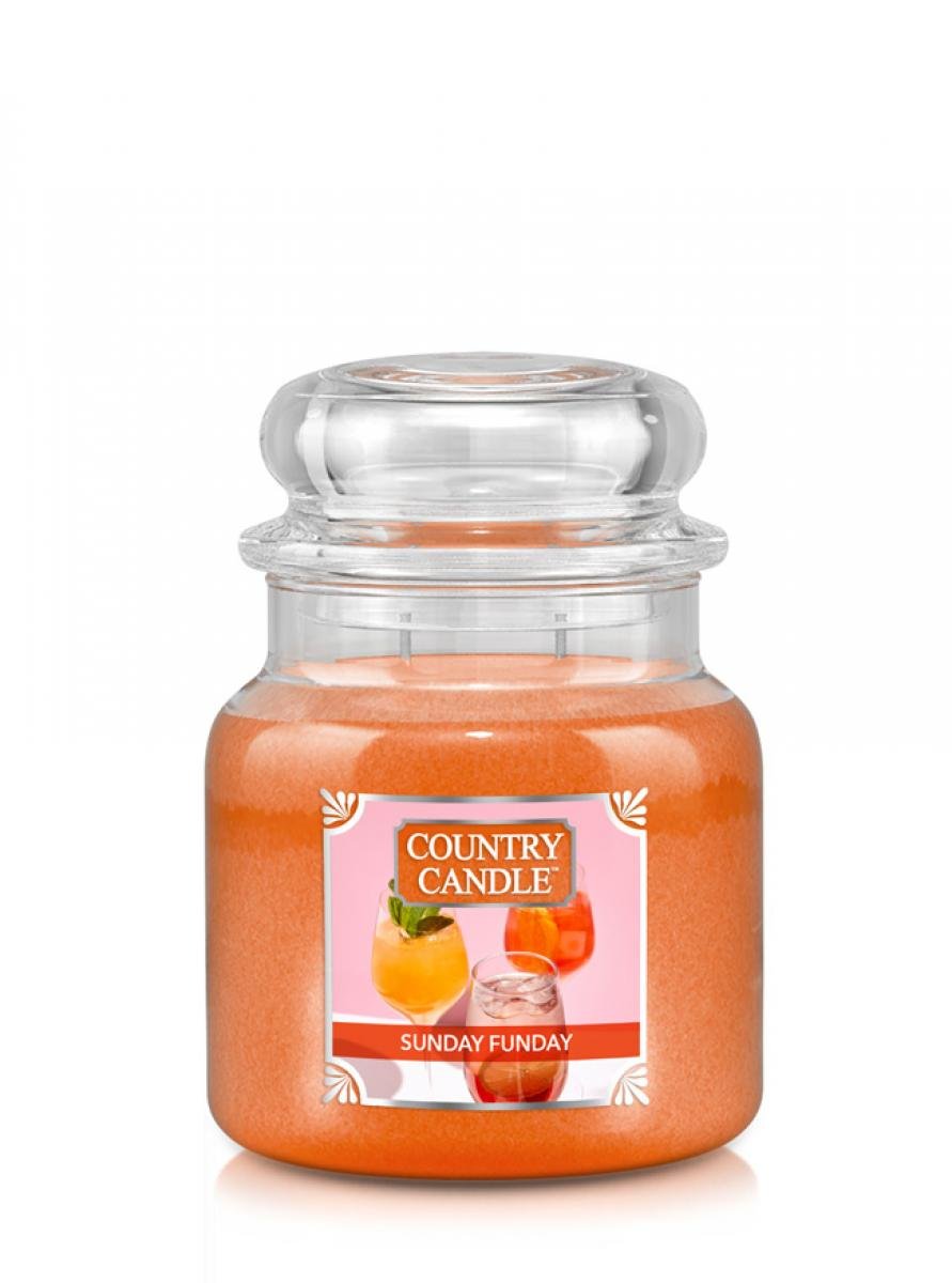 Country Candle Sunday Funday Średni Słoik (453G) 2 Knoty Kringle