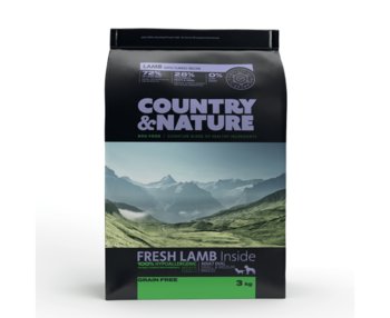 Country&Nature Lamb And Turkey Recipe. Adult Dog Small & Medium Breeds Karma Dla Psów Ras Małych I Średnich - Jagnięcina Z Indykiem 3Kg - COUNTRY&NATURE