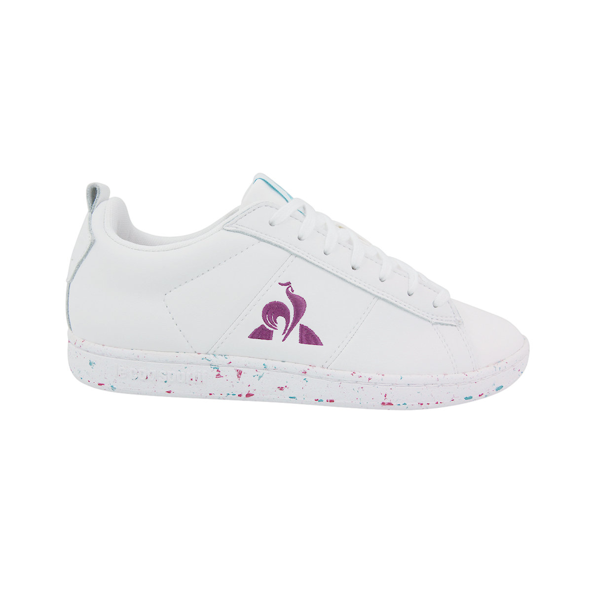 Scarpe Da Ginnastica Donna Le Coq Sportif Courtclassic W - Pelle Con Piede Di Gallina - Comode E Stilosissime