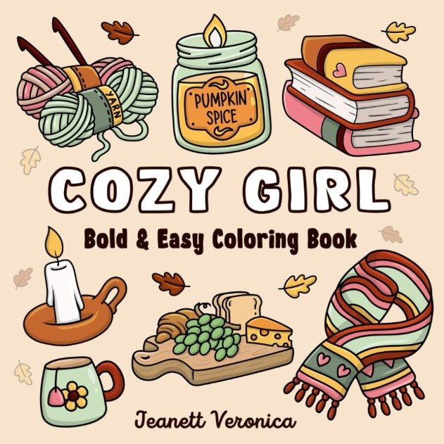 Cozy Girl Bold and Easy Coloring Book - Opracowanie zbiorowe | Książka ...
