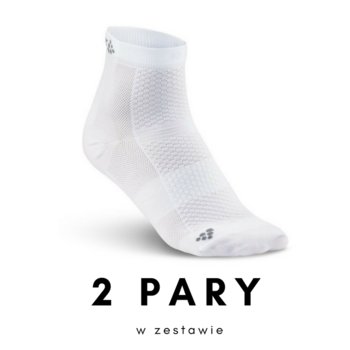 Craft, Skarpety do biegania, COOL Mid 2-Pack Socks, biały, rozmiar 46/48 - Craft