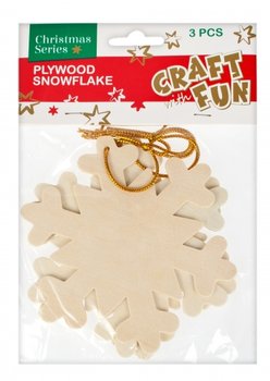 Craft with Fun, Ozdoba Bn Drew Snieg, 3 szt Cf Pbh24/288 - Craft With Fun