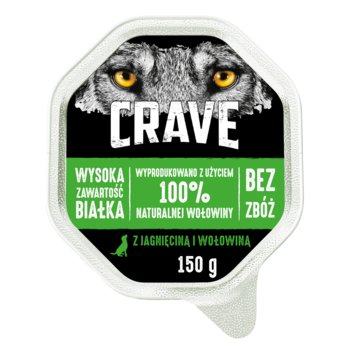 Crave Pasztet Z Jagnięciną I Wołowiną Mokra Karma Bezzbożowa Dla Dorosłych Psów Tacka 150g - CRAVE