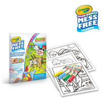 Crayola Kolorowanka dla dzieci i 4 niebrudzące magiczne flamastry Color Wonder Mess Free Animal Friends 3+