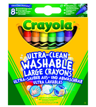 Crayola, kredki świecowe grube zmywalne, 8 kolorów - Crayola