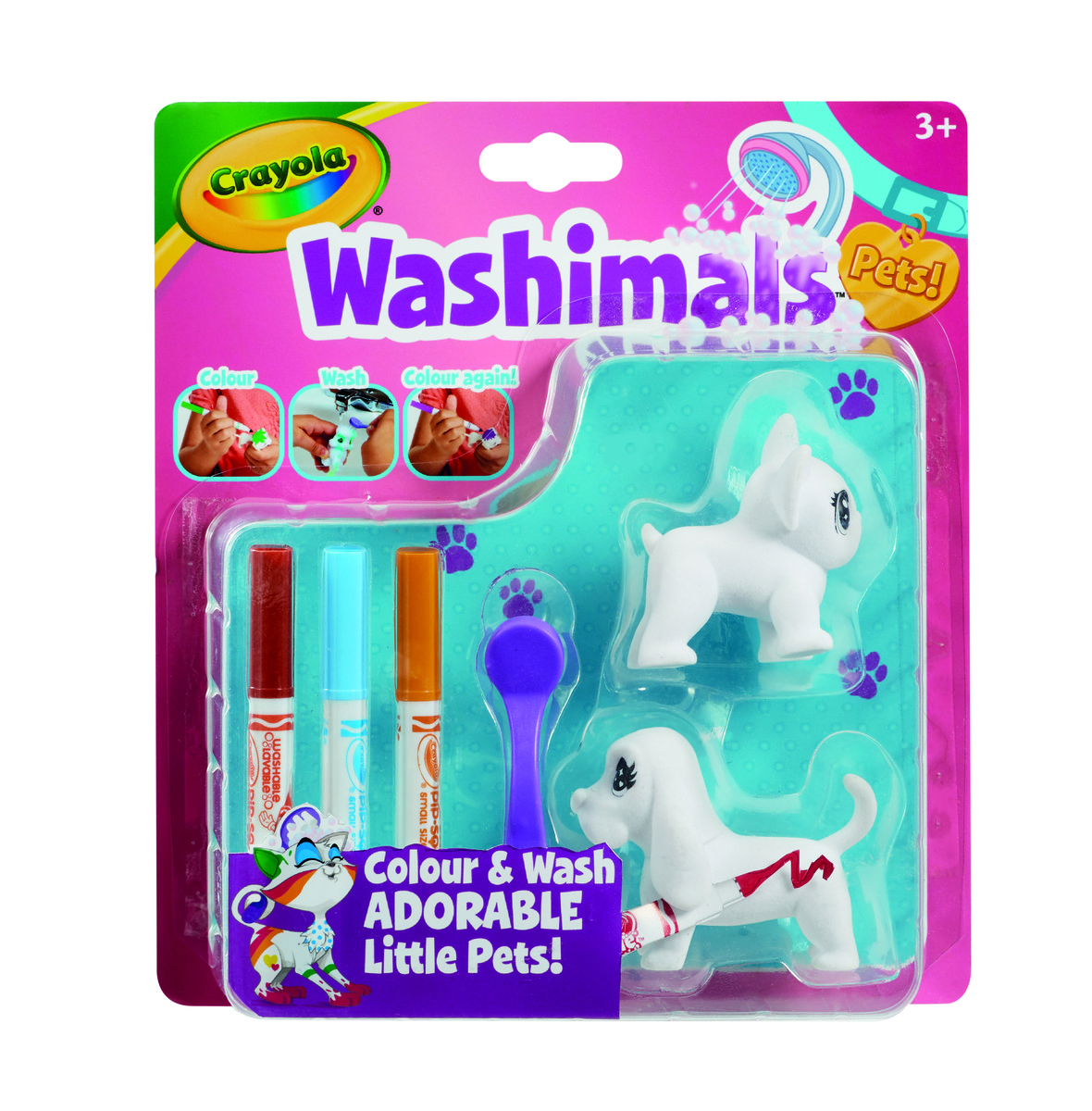 Crayola, zestaw do ozdabiania figurek, Pieski, Washimals