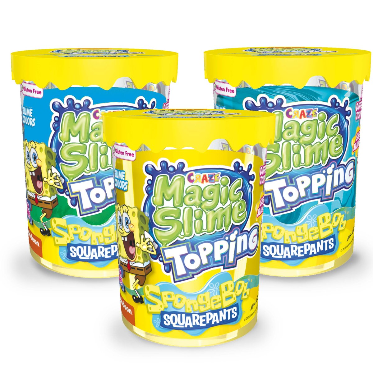 CRAZE Magic Slime Topping SpongeBob Fantasy Ocean, 3 butelki Slime dla ...