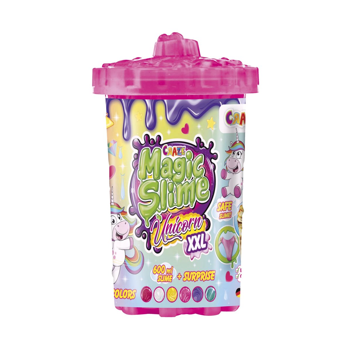CRAZE Magic Slime Unicorn XXL – szlam dla dzieci w puszce 600 ml wraz z ...