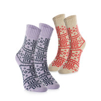 CREA SOCKS, skarpetki zimowe, WEŁNA ALPAKI, 2 pary, 36/40