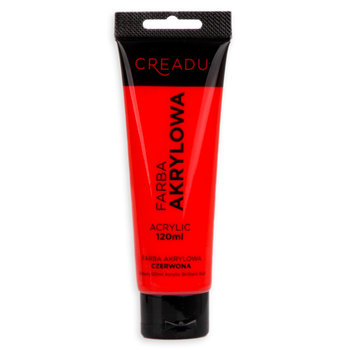 Creadu, Farba akrylowa, czerwona, 120 ml - Creadu