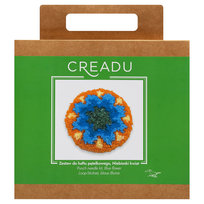 CREADU, Haft Pętelkowy, Niebieski Kwiat