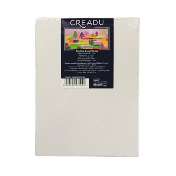 Creadu, Tablica malarska bawełniana dla oleju i akrylu, 15x20 cm, 2 szt - Creadu