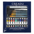 Creadu, Zestaw artystyczny akrylowy 49 elementów - Creadu