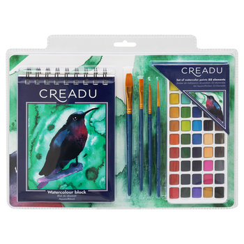 Creadu, Zestaw farb akwarelowych 55 elementów - Creadu