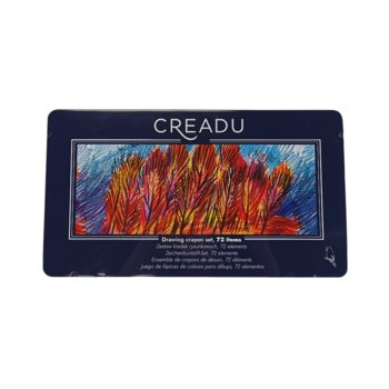Creadu, Zestaw kredek w metalowym pojemniku, 72 sztuki - Creadu