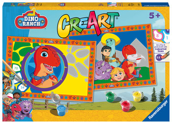 CreArt dla dzieci Junior, Malowanie po numerach, Dino Ranch, 2 szt. - CreArt