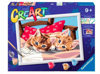 CreArt dla dzieci Malowanie po numerach Dwa słodkie kotki - CreArt