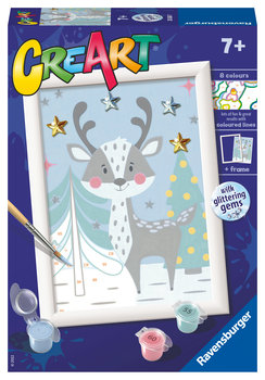 CreArt dla dzieci Malowanie po numerach Zimowy jelonek - CreArt