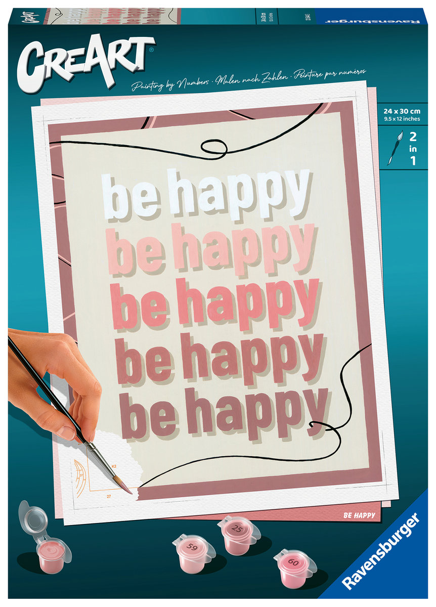 CreArt Malowanie po numerach Be Happy 23544 - CreArt | Sklep EMPIK.COM