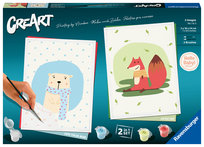 CreArt, seria Witaj Maluszku, Zestaw 2 obrazków Miś z Liskiem