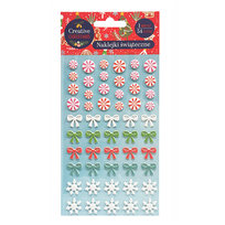 Creative Christmas, Naklejki puffy wzorki 1 arkusz 54 sztuk