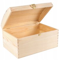 Creative Deco drewniany kufer skrzynia pudełko, 34,5 x 25 x 19,2 cm