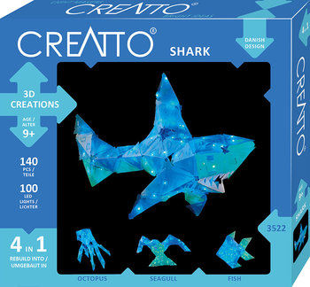 Creatto, zestaw kreatywny, Świecący rekin i wodni przyjaciele - Kosmos