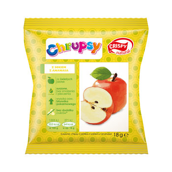 Crispy natural chipsy z jabłka z sokiem z ananasa - Crispy Natural