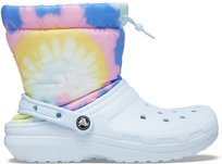 Crocs Classic Lined Neo Puff Tie Dye Boot 207328 | M5 I Eu 37-38 I W7 | Mineral Blue