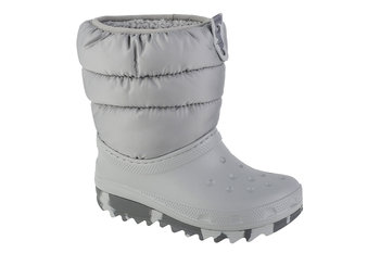 Crocs Classic Neo Puff Boot Kids 207684-007, Dla Chłopca, Śniegowce, Szary - Crocs