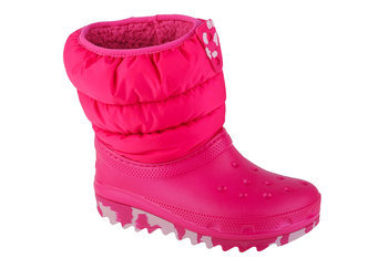 Crocs Classic Neo Puff Boot Kids 207684-6X0, Dla Dziewczynki, Śniegowce, Różowy - Crocs