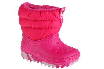 Crocs Classic Neo Puff Boot Toddler 207683-6X0, Dla Dziewczynki, Śniegowce, Różowy - Crocs