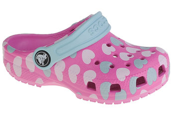 Crocs, dziewczęce klapki, Classic Easy Icon Clog K 207592-6SX, różowe, rozmiar 23/24 - Crocs