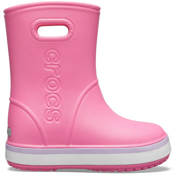 Crocs kalosze dla dzieci Crocband Rain Boot Kids różowe 205827 6QM - Crocs