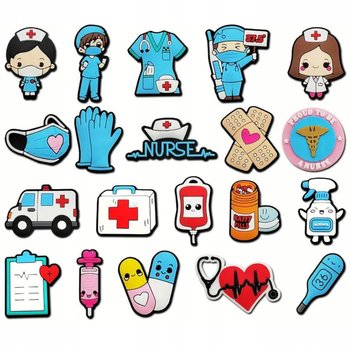 Crocs przypinki do butów Crocs 20 szt ozdoba, pin medyczne dla pielęgniarek - Inna marka