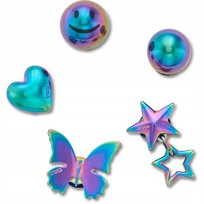 Crocs Przypinki Ozdoby Piny Charms Jibbitz Iridescent Meta 5 Pack Crocs