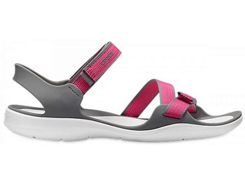 Crocs, Sandały damskie, Swiftwater Webbing Sandal W Paradise, różowy, rozmiar 41 1/2 - Crocs