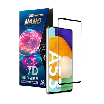 Crong 7D Nano Flexible Glass - Szkło hybrydowe 9H na cały ekran Samsung Galaxy A53 - Crong