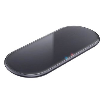 Crong Dual Fast Wireless Charger - Bezprzewodowa ładowarka indukcyjna Qi 2x15W (Shadow Black) - Crong
