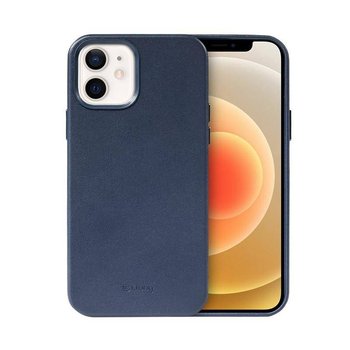 Crong Essential Cover - Etui ze skóry ekologicznej iPhone 12 / iPhone 12 Pro (granatowy) - Crong